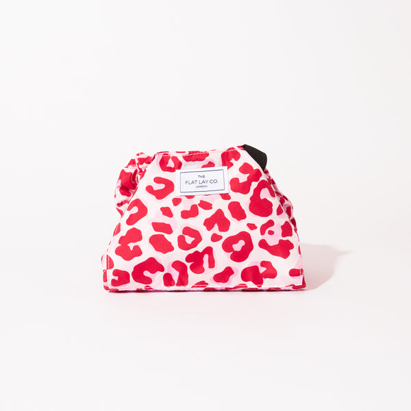 Drawstring & Brush Case Bundle - Pink Leopard