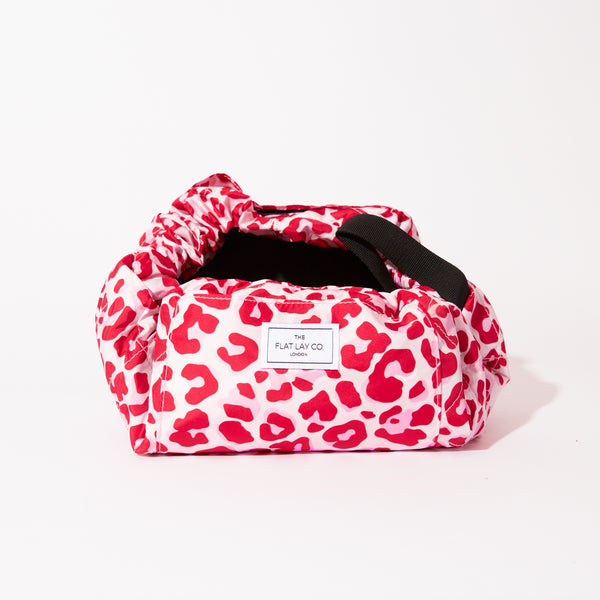 Drawstring & Brush Case Bundle - Pink Leopard