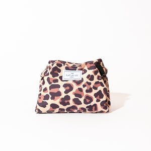 Drawstring Flat Lay Makeup Bag - Leopard Print