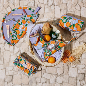 Marshmallow Flat Lay Makeup Box Bag - Mediterranean Oranges