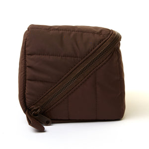 Marshmallow Flat Lay Makeup Box Bag - Espresso
