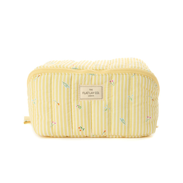Marshmallow Flat Lay Makeup Box Bag - Flora