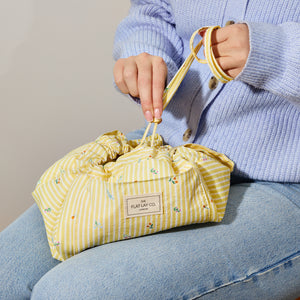Parachute Drawstring Flat Lay Makeup Bag - Flora