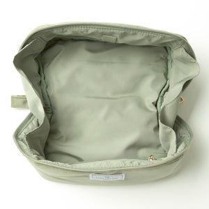 Flat Lay Makeup Box Bag - Sage Green Velvet