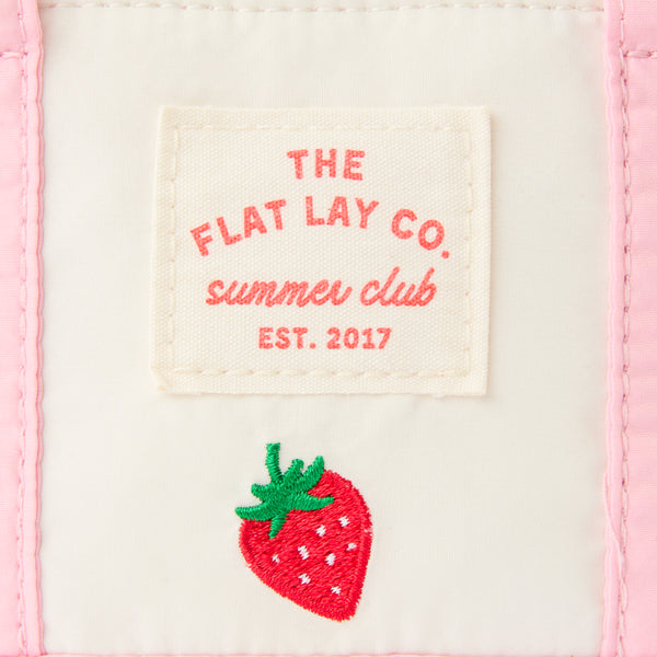 Mini Keyring Tote - Strawberries & Cream