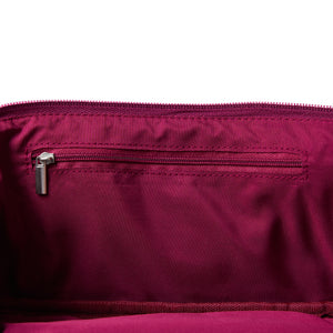 Flat Lay Makeup Box Bag - Dark Cherry Bloom Velvet