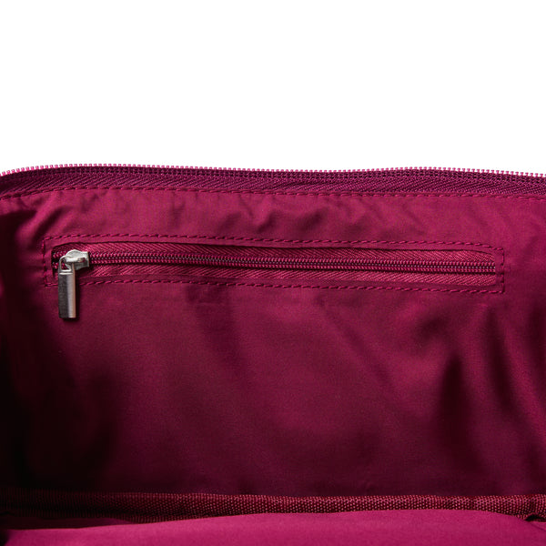 Flat Lay Makeup Box Bag - Dark Cherry Bloom Velvet