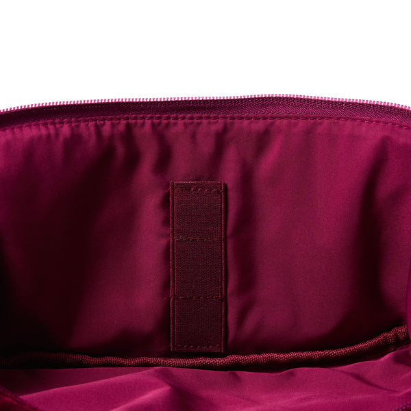 Flat Lay Makeup Box Bag - Dark Cherry Bloom Velvet