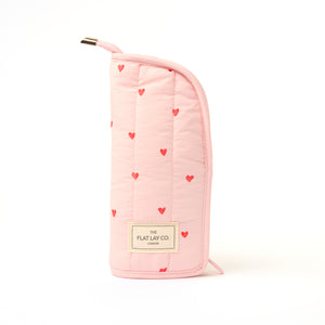 Drawstring & Brush Case Bundle - Sweet Pink Hearts
