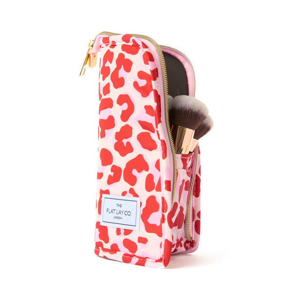Drawstring & Brush Case Bundle - Pink Leopard