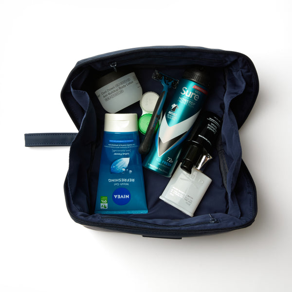 Men's Flat Lay Toiletry Carry - Navy Blue