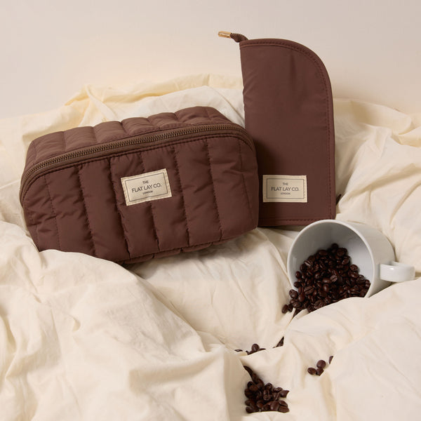 Marshmallow Box Bag & Brush Case Bundle - Espresso